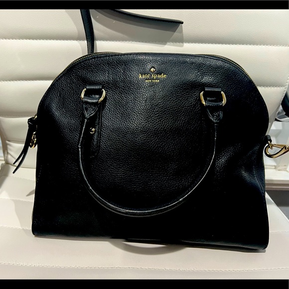 Kate Spade Bag, Black w/ Gold Accents - Picture 1 of 9